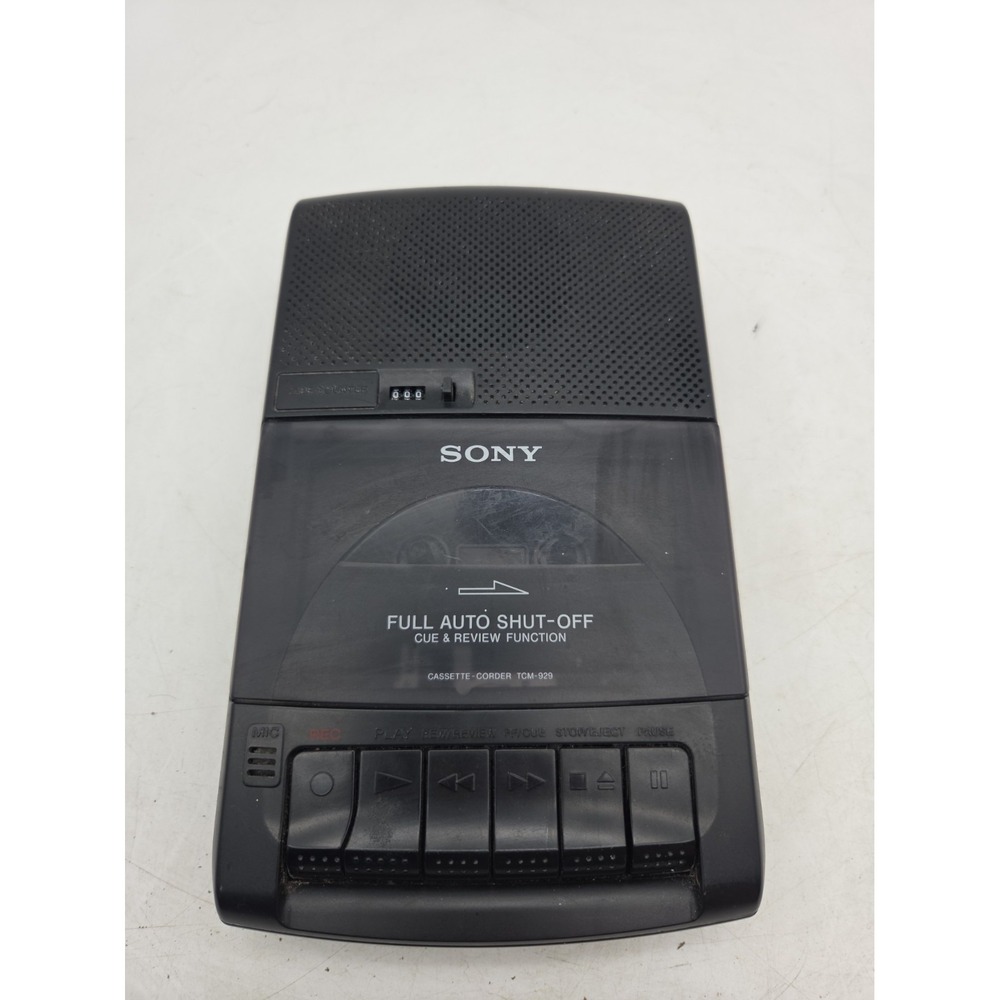 Sony TCM-929 Cassette Portable Cassette Tape Recorder Player No Power Cord